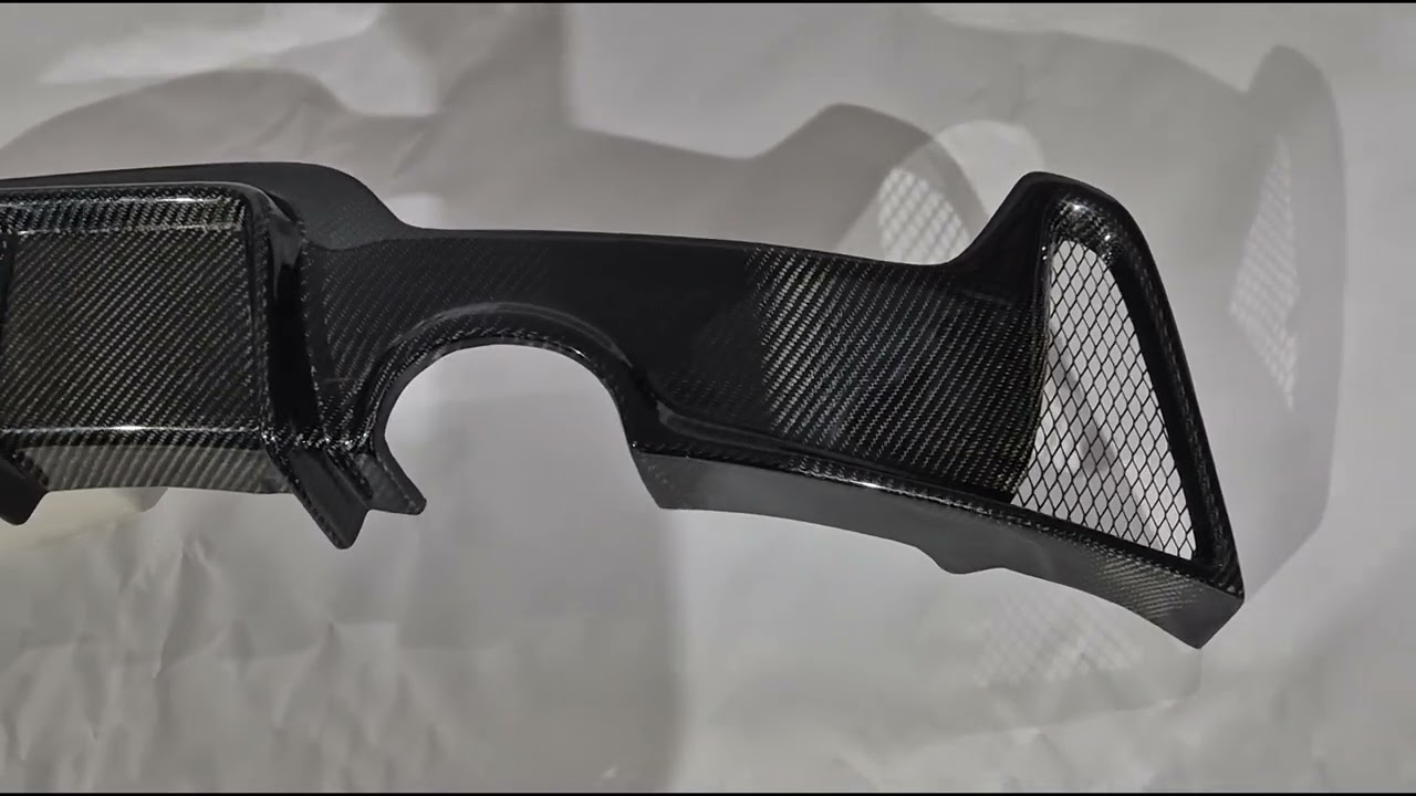 BMW 4 серия F32/F33/F36 2012-2020 гг. Задний диффузор V8 (для M-Sport, карбон) Video 1