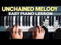 Unchained Melody - Easy Piano Lesson Tutorial (by The Righteous Brothers)