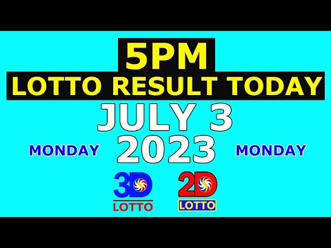 5pm Lotto Result Today July 3 2023 (Monday)