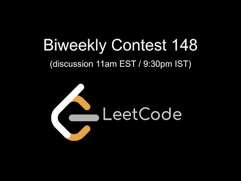 LeetCode Biweekly Contest #148 Livestream!
