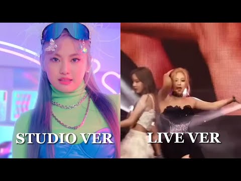 aespa ningning black mamba highnote studio vs live