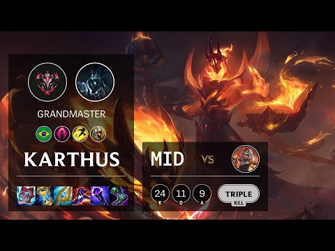 Karthus Mid vs Qiyana - BR Grandmaster Patch 11.8