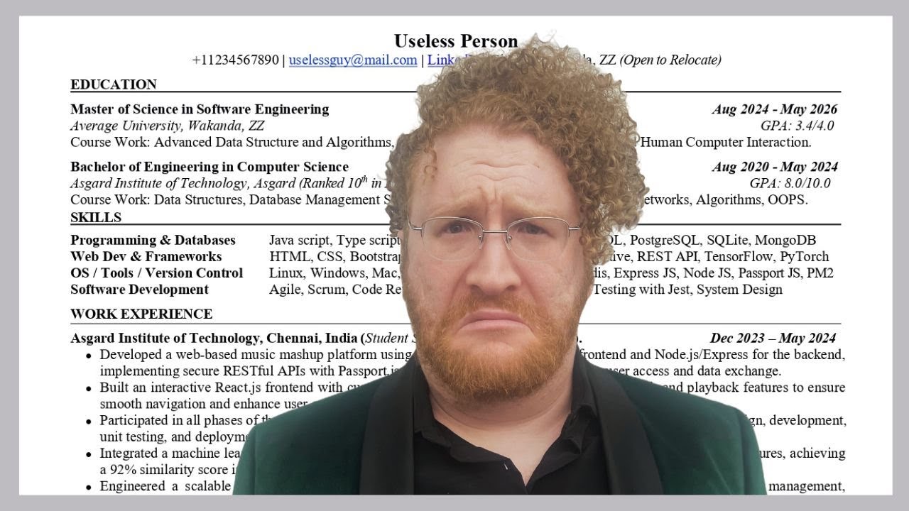 Software Engineer FAILED To Get an Internship for Over a Year | Recruiter Reviews Resumes EP 219