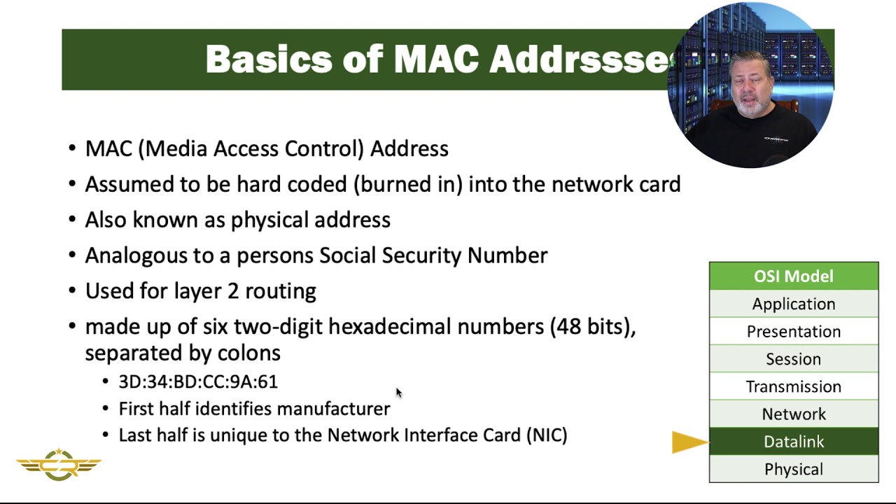 Security + 1.2 MAC Spoofing