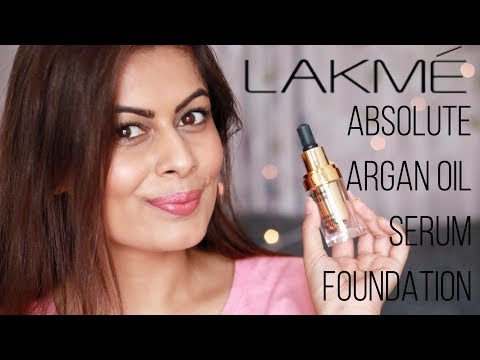 First Impression Review : Lakme Absolute Argan Oil Serum Foundation | Honey Dew | Kavya K Video