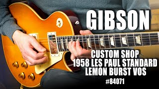 Video thumbnail for Let The Tones Do The Talking... Gibson Custom Shop 1958 Les Paul Standard Reissue VOS Lemon Burst by Guitar Village