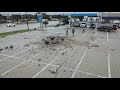 Lightning strike leaves behind 15-foot crater in Fort Worth parking lot