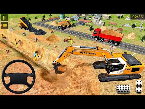Excavator Loading Simulator 3D - Highway City Road Builder Construction Game - Android Gameplay