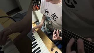 DANDAN心惹かれてくを一人二役でやってみた#keyboard #guitar #shorts