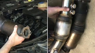 “replacing” CATALYTIC CONVERTER (quattro b7 a4 audi volkswagen 2.0t) important tips…