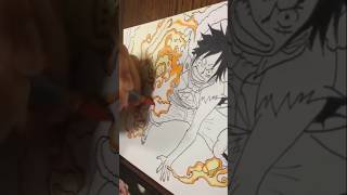 【ゴムゴムの火拳銃】ギア2ルフィを描く！