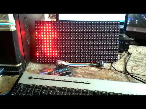 Led matrix scrolling text with p10 module & Arduino UNO
