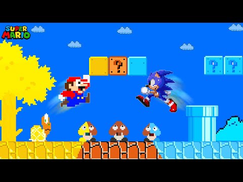 When Everything Mario vs Sonic Touch Turns To Gold and Diamond | Game Animation