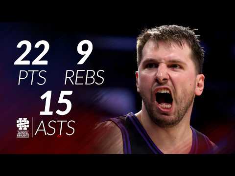 Luka Doncic 22 pts 9 rebs 15 asts vs Magic 25/26 season