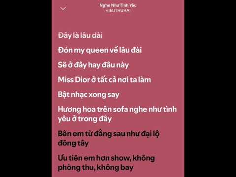 NGHE NHƯ TÌNH YÊU - HIEUTHUHAI (KARAOKE)