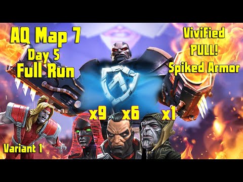 AQ Variant 1 Map 7 - Day 5 Full Run: Vivified Pull and Spiked Armor Lanes w Omega & Apocalypse Solos