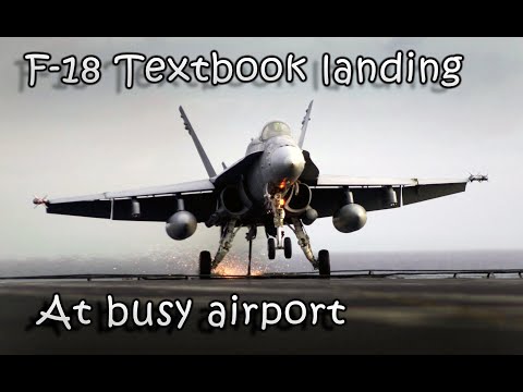 DCS: F-18 Textbook landing on a busy base with 9 other people on it