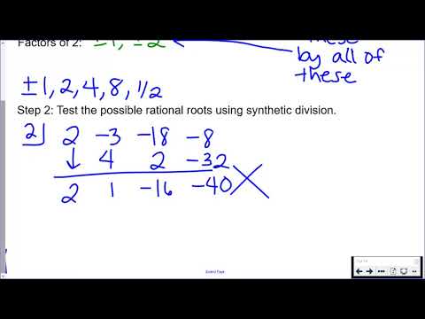 Rational Root Theorem Example 1