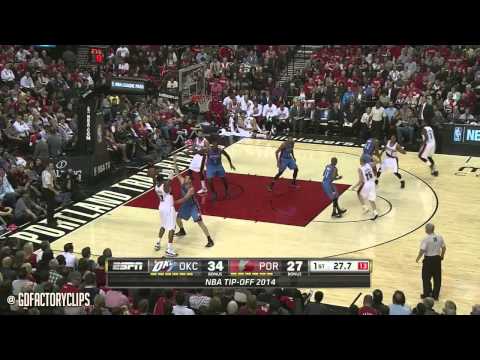 LaMarcus Aldridge Full Highlights vs Thunder (2014.10.29) - 27 Pts