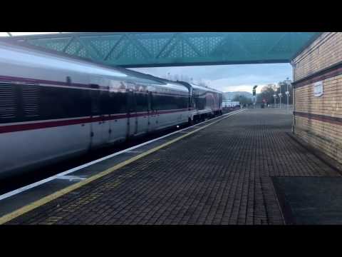 Irish Rail 201 loco 207 + Enterprise train departs Dundalk for Belfast Central with a MEGA horn