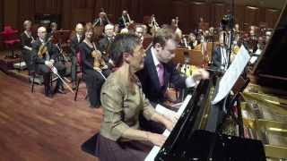 Maria João Pires and Daniel Harding in Grieg's Peer Gynt Suite No.1 Morning Mood, piano four hands