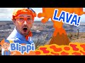 Blippi's REAL Volcano Lava Adventure! | Blippi & Meekah Challenges and Games for Kids