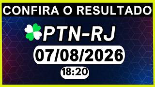 AO VIVO - Resultado Do Jogo Do Bicho PTN-RIO 18:20 | 07/08/2026