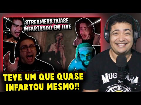STREAMERS QUE QUASE INFARTARAM JOGANDO JOGOS DE TERROR - SUSTOS ENGRAÇADOS #01 | REACT