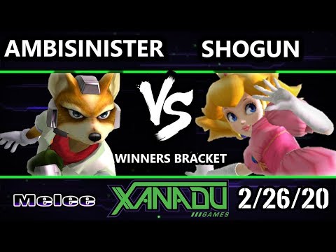 S@X 343 Winners Round 2 - Ambisinister (Fox) Vs. Shogun (Peach) Smash Melee - SSBU