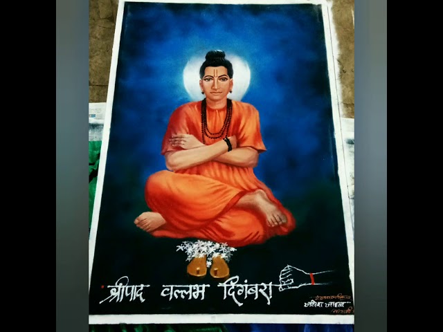 Portrait rangoli design of a sage by jayesh jadhav
