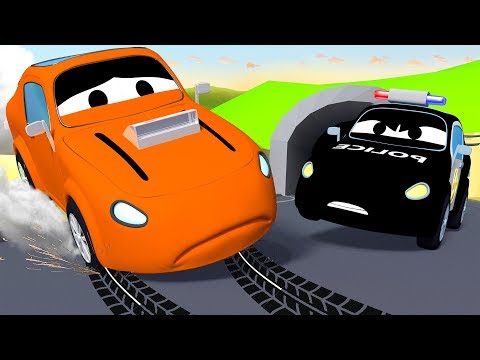 Der Streifenwagen in Autopolis -  Der Pizza Dieb - Lastwagen Zeichentrickfilme für Kinder 🚓 🚒