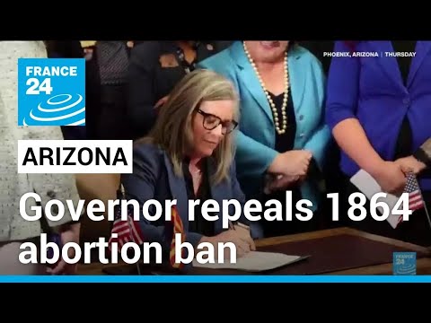 Arizona governor signs bill repealing 1864 abortion ban