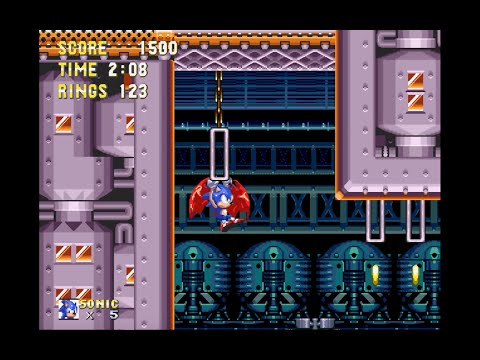 Sonic the Hedgehog 3 Complete: Flying Battery Zone Act 2 (Sonic) [1080 HD]