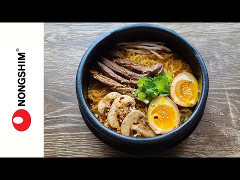 Nongshim Shin Black With Beef Bone Broth - USA - Instant Noodle Recipe Time - EP 996