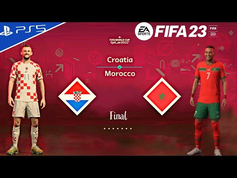 FIFA 23 - Morocco vs Croatia - Qatar World Cup 2022 Final Match | PS5™ [4K60]
