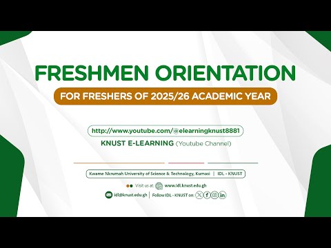 IDL ORIENTATION FOR FRESH STUDENTS FOR THE 2025/2026 ACADEMIC YEAR