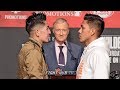 LEO SANTA CRUZ VS MIGUEL FLORES - FULL FACE OFF AT FINAL PRESS CONFERENCE