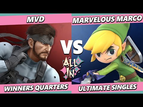 ALL IN - MVD (Snake) Vs. Marvelous Marco (Toon Link) Smash Ultimate - SSBU