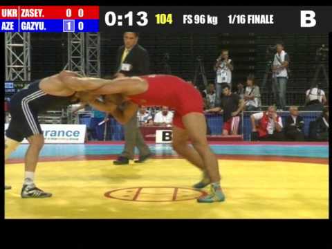 96kg - Khetag Gazyumov (AZE) vs Alan Zaseyev (UKR) 2011 world championship