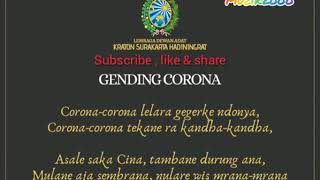 Download lagu Gending Corona Lagu dan Lyrik... mp3