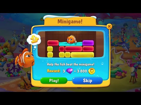 @Fishdom Win Strikes Level 10343 - 10349 and Minigame!