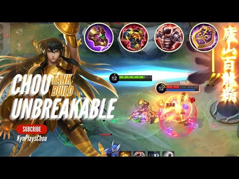 Chou TANK BUILD is Unbreakable (Easy rank up build) | MLBB