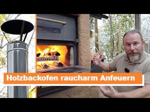 Low-smoke wood-fired oven - lighting the fire