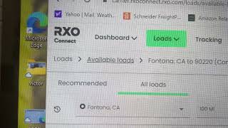 Review of RXO load board