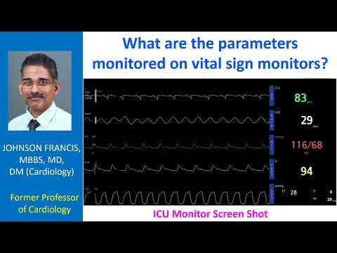 What are the parameters monitored on vital sign monitors?