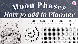 How to add Moon Phases into your Planners & Calendars