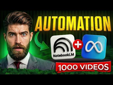 NotebookLM + Meta AI = 1000 Videos (God-Level Automation)