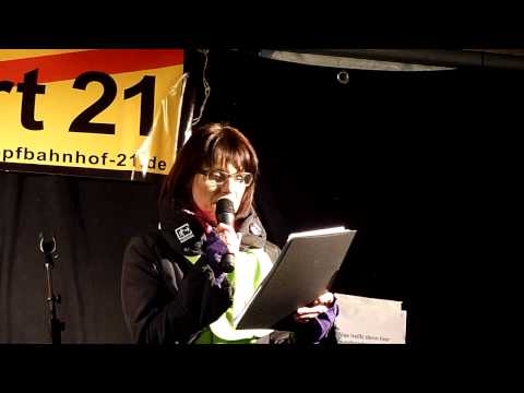 Rosalinde Brandner-Buck /3 - 107. Montagsdemo gegen Stuttgart 21 - 16.01.2012