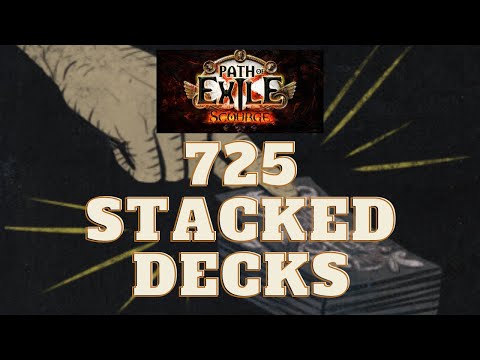 PATH OF EXILE 3.16 - 725 STACKED DECKS | 8 Ex Gamble