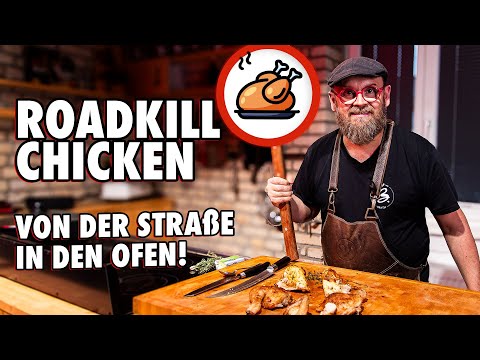 Roadkill Chicken 🍗 Platthuhn von der Straße in den Ofen